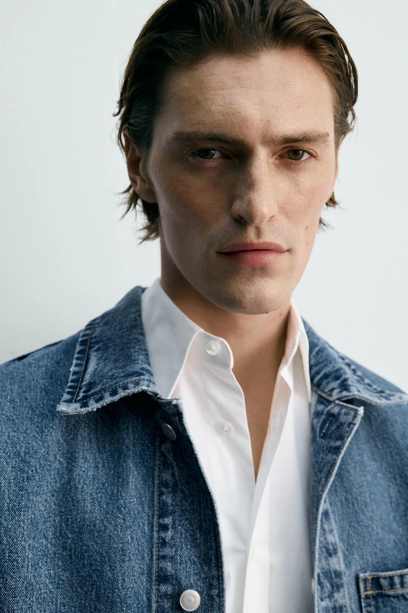 RELAXED FIT DENIM JACKET WITH POCKETS