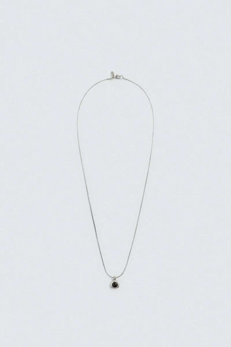 STONE CORD METAL CHAIN