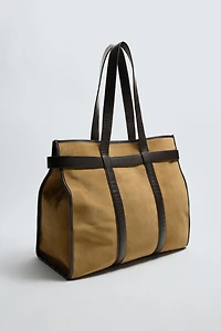 LEATHER SHOPPER BAG