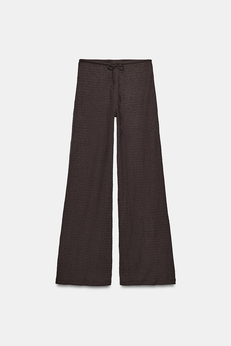 PANTALON DROIT TEXTURÉ