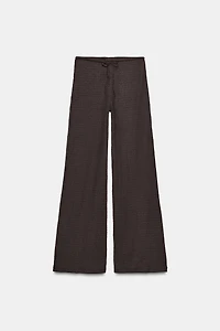 PANTALON DROIT TEXTURÉ