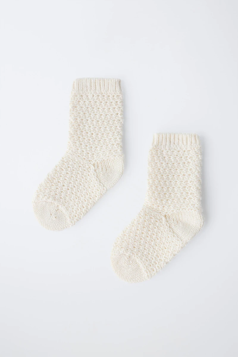 COTTON SILK TEXTURED SOCKS