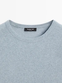 Long sleeve cotton blend T-shirt