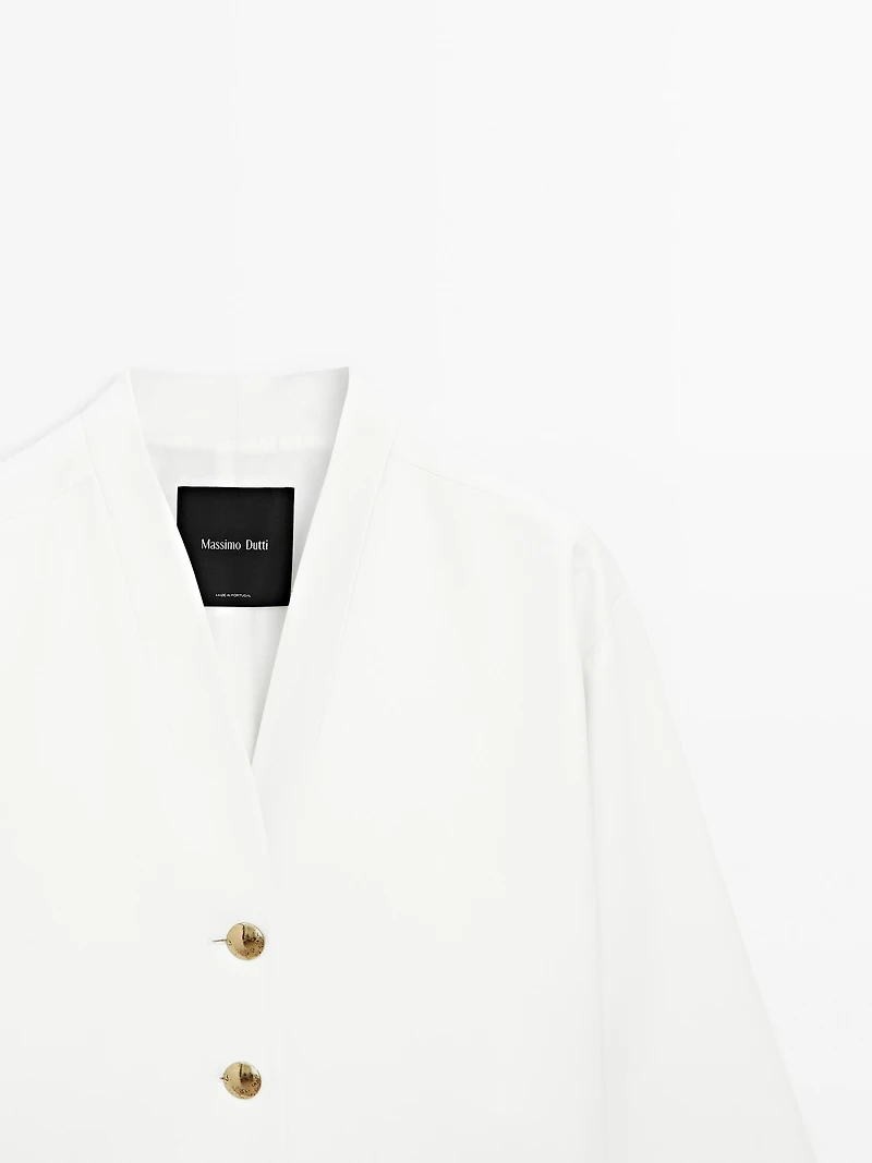 Flowing blazer with gold-toned buttons - STUDIO