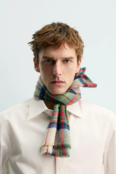 CHECK COTTON FOULARD AARON LEVINE X ZARA