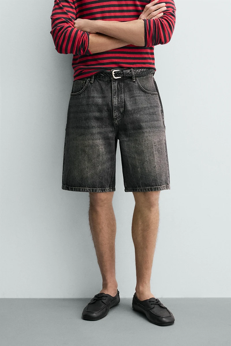 BERMUDA EN JEAN RELAXED FIT