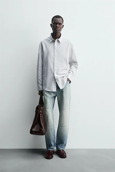 CHEMISE OXFORD RAYURES