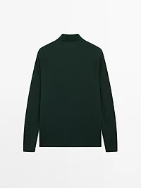 Long sleeve mercerised cotton piqué polo shirt