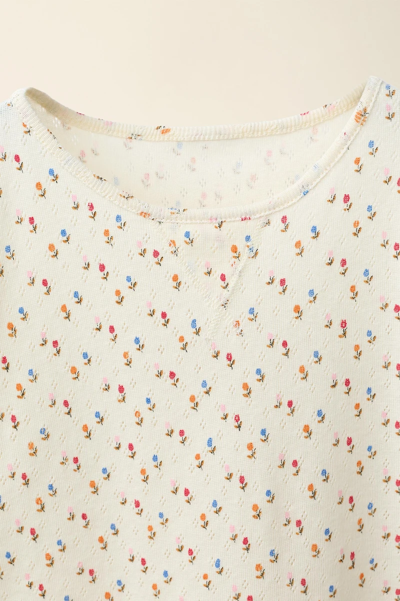 POINTELLE TULIP T-SHIRT CREATED BY CARAMEL LONDON X ZARA