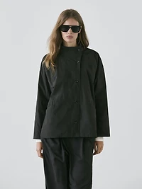 Short padded parka with collar detail