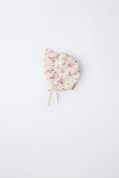 FLORAL EYELET BONNET