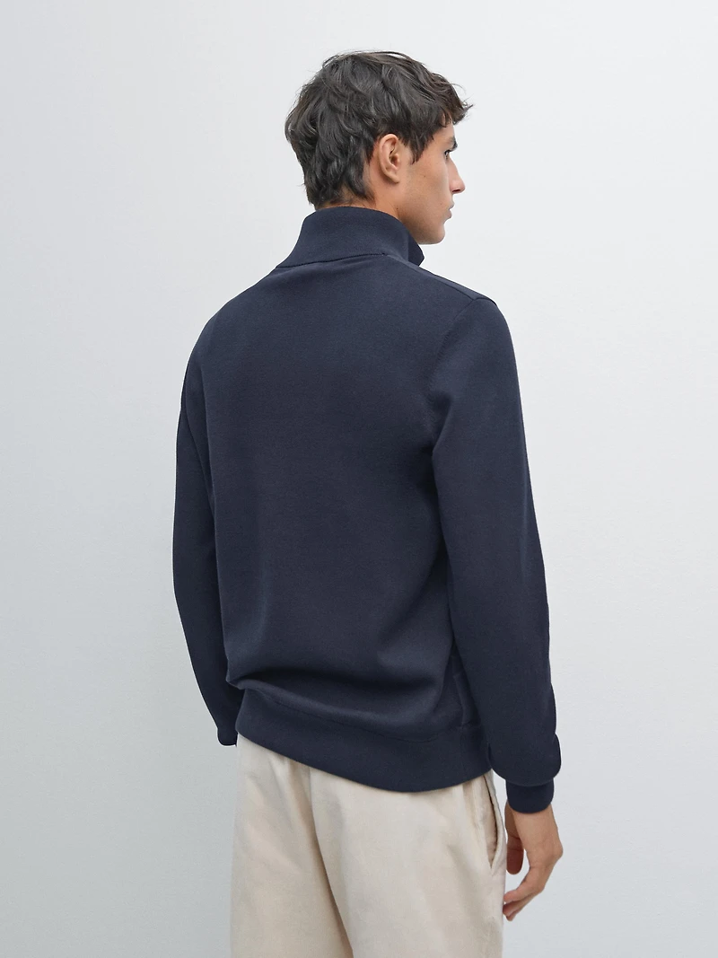 Veste bi-matière matelassée et en maille