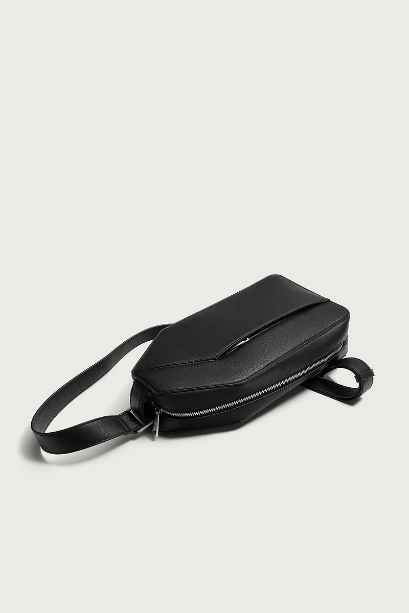 VERTICAL TEXTURED CROSSBODY BAG