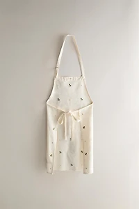 EMBROIDERED CLOVER APRON