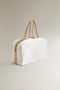 SAC EN TOILE DÉTAILS CUIR