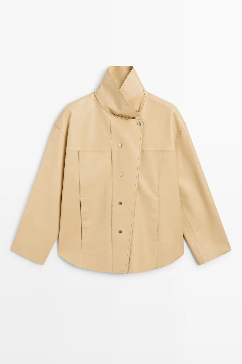 Nappa leather shirt