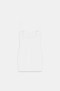 ROBE COURTE À BRETELLES ET POIS