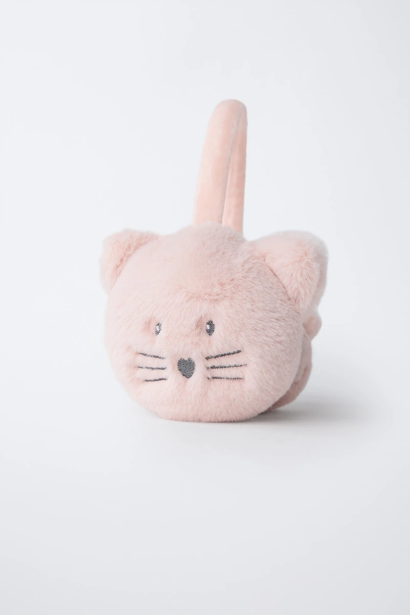 FAUX FUR MOUSE EAR MUFFS
