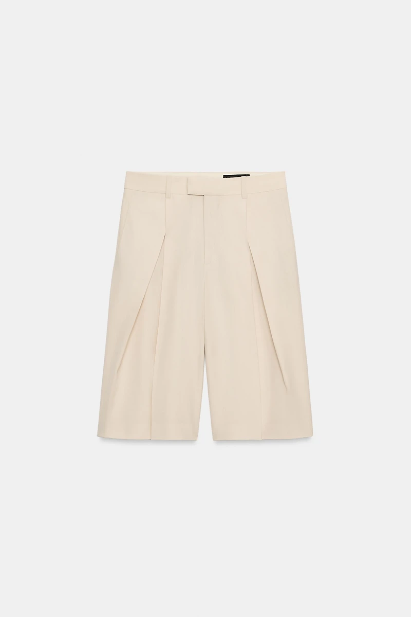 BERMUDA PLISSÉE AVEC LAINE ZW COLLECTION LIMITED EDITION