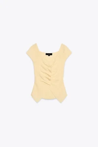 RUCHED KNIT TOP
