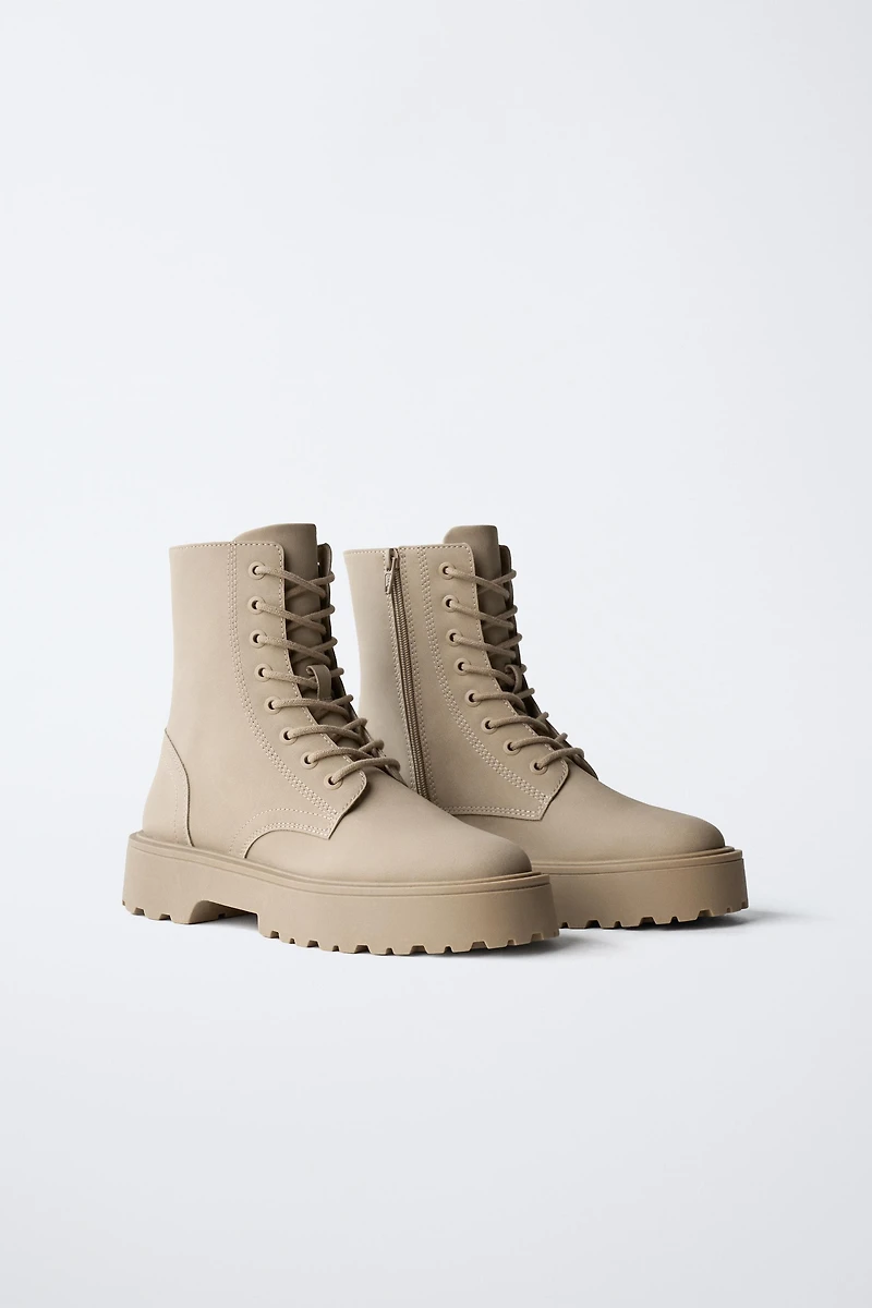 LACE-UP ANKLE BOOTS