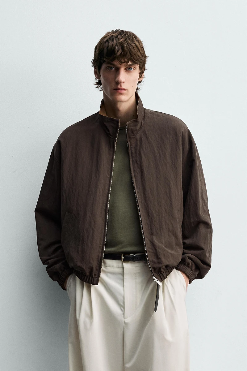 REVERSIBLE FLOWY BOMBER JACKET