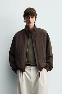 REVERSIBLE FLOWY BOMBER JACKET