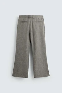 FLARE FIT STRUCTURED PANTS
