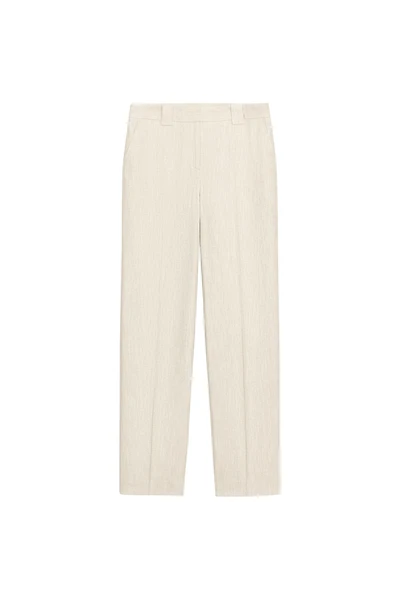 RUSTIC FABRIC STRAIGHT LEG PANTS