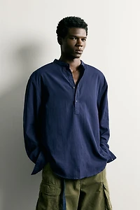 WRINKLED EFFECT POLO SHIRT