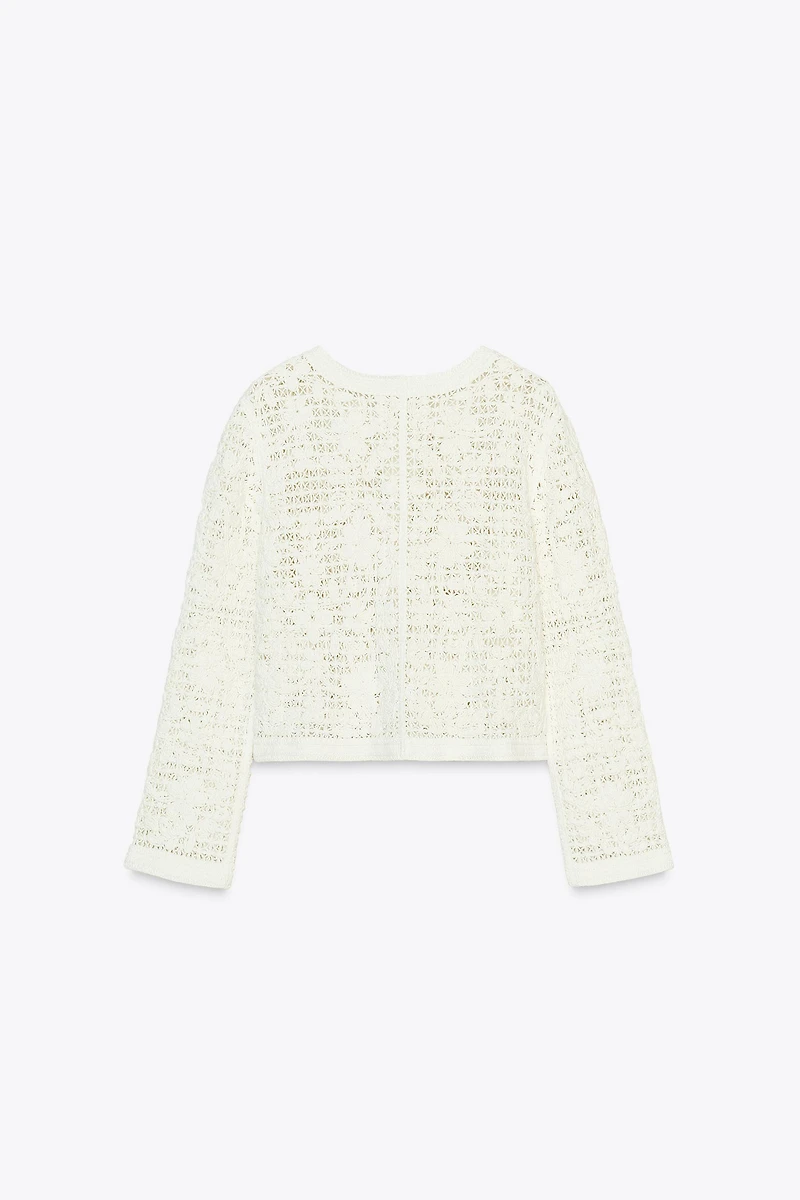 CROCHET BUTTON JACKET