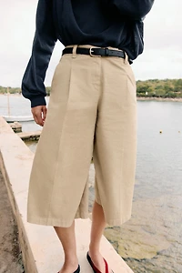 SHORT LONG À CEINTURE