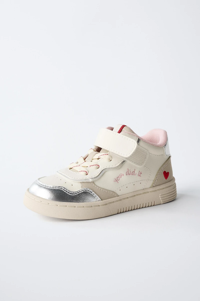 HEART HIGH TOP SNEAKERS