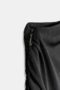 SHORT DRAPED SHIMMER DRESS