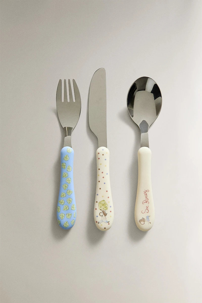KIDS CERAMIC MR. PÉREZ FLATWARE SET