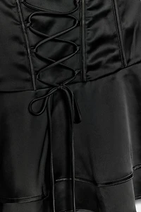 RUFFLED CORSET MINI DRESS