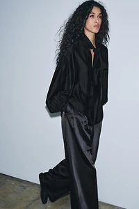 FLOWY SHIRT WITH TIES ZW COLLECTION