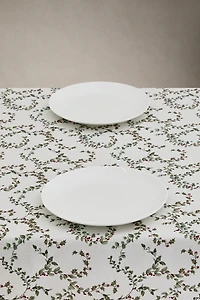 CHRISTMAS HOLLY LEAF COTTON TABLECLOTH