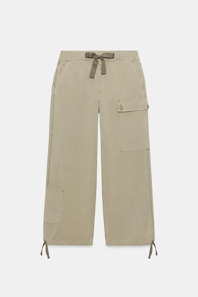 LACE-UP CARGO PANTS