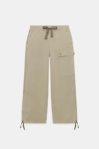 LACE-UP CARGO PANTS