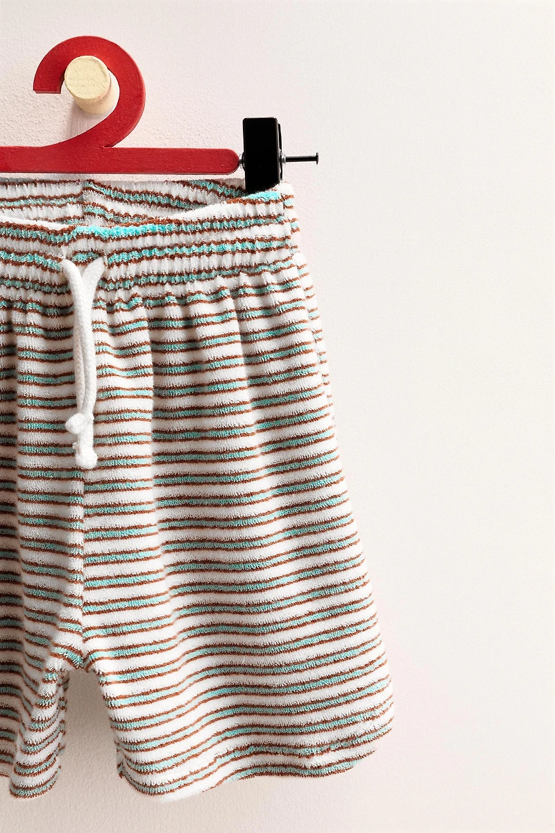 ZARA TIMELESS - SHORT EFFET ÉPONGE À RAYURES