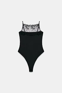 LACE POLYAMIDE BODYSUIT