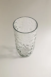 TALL ACRYLIC TUMBLER WITH TEXTURED DESIGN