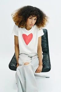 T-SHIRT CŒUR MANCHES COURTES