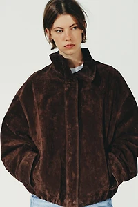 VESTE EN CUIR DAIM