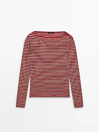 Striped long sleeve T-shirt