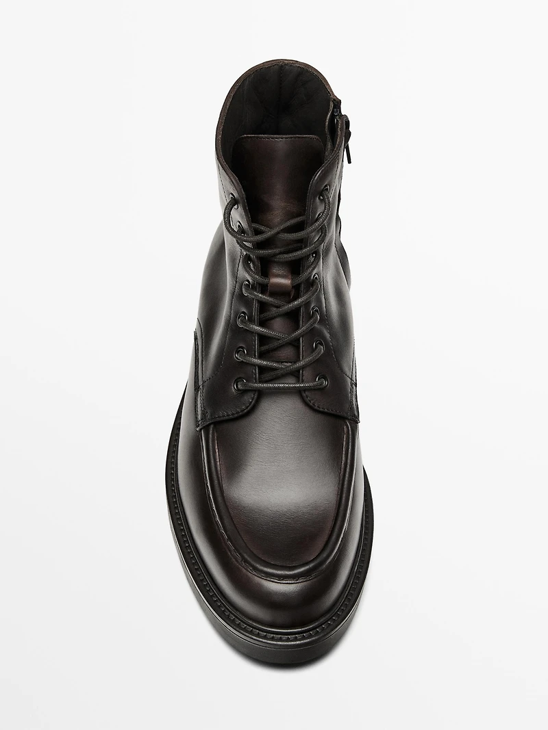 Bottes en nappa bord mocassin
