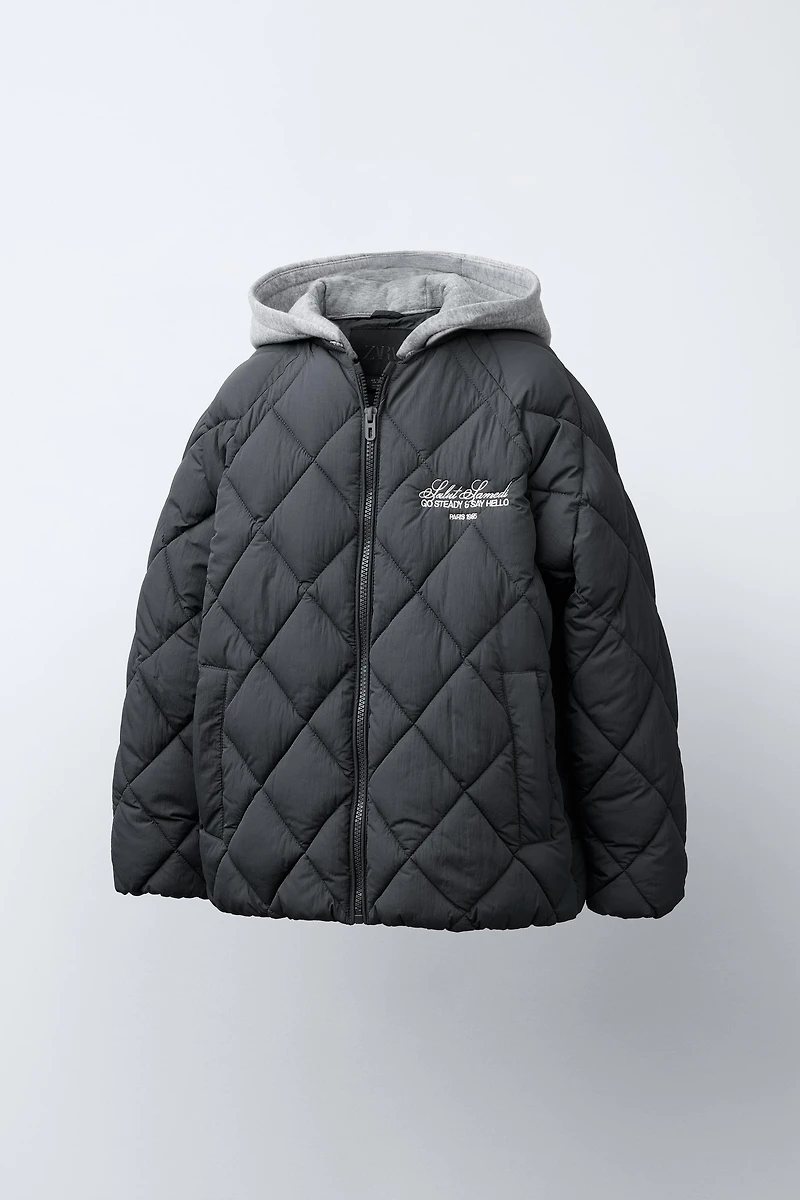 VESTE REMBOURRÉE À CAPUCHE AMOVIBLE