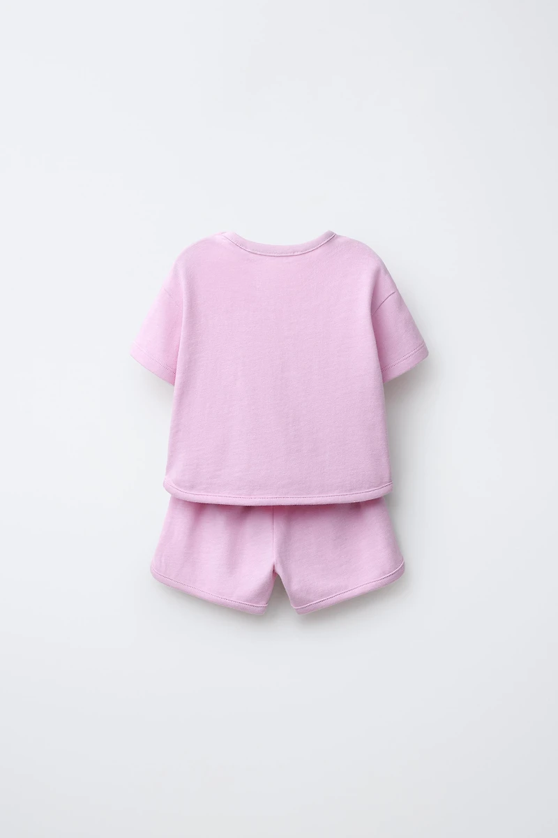 FLAMÉ T-SHIRT AND BERMUDA SET