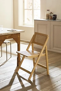 CHAISE PLIABLE BOIS ET ROTIN